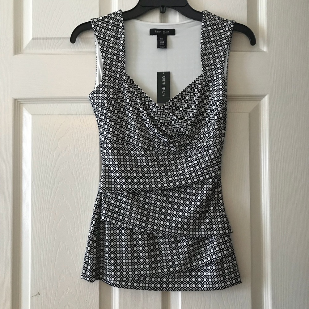 WHITE HOUSE BLACK MARKET Patterned Blouse NWT